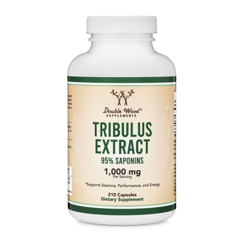 Tribulus Terrestris for Men (Purest 95% Saponin Content) 210 Capsules, 1,000mg Concentrated Fruit Extract (Third Party Tested, Vegan Safe, Non-GMO) for Stamina and Energy by Double Wood - BeesActive Australia