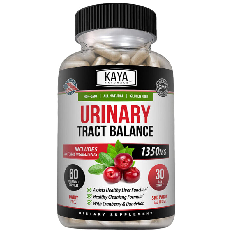 Kaya Naturals - D-Mannose - Urinary Tract UT Cleanse & Bladder Health - Made with Cranberry, Hibiscus & Dandelion Root - D Mannose Capsules Cranberry Supplement - 60 Veggie Capsules 60 Count (Pack of 1)