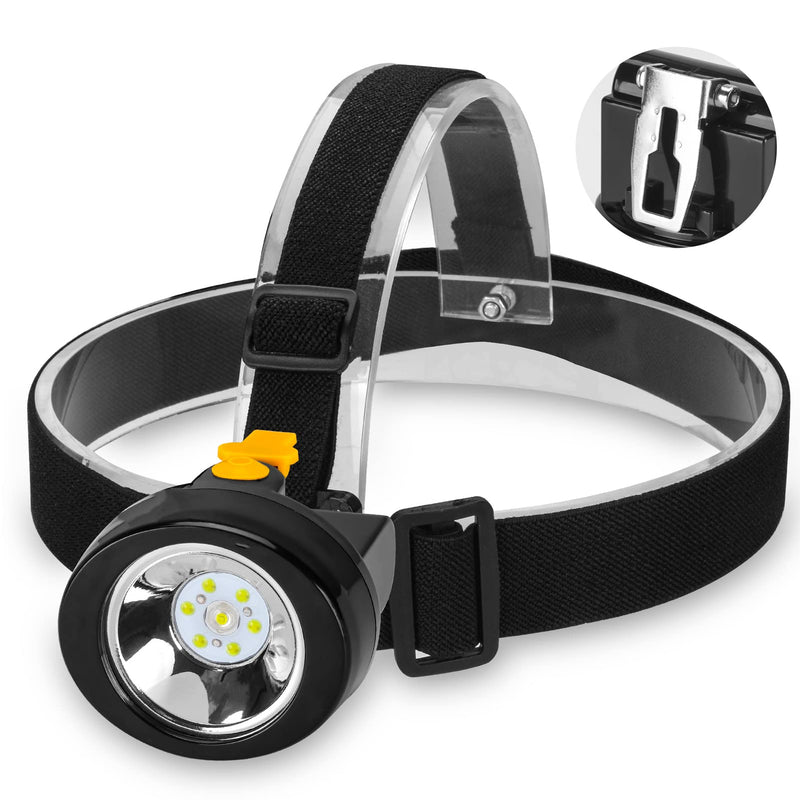 Rechargeable LED Mining Headlamp, Waterproof & Explosion-Proof Miner Light, High Brightness Cap Lamp for Underground Mining, Coon Hunting, Camping, Hiking, Fishing, Outdoor Work Yellow