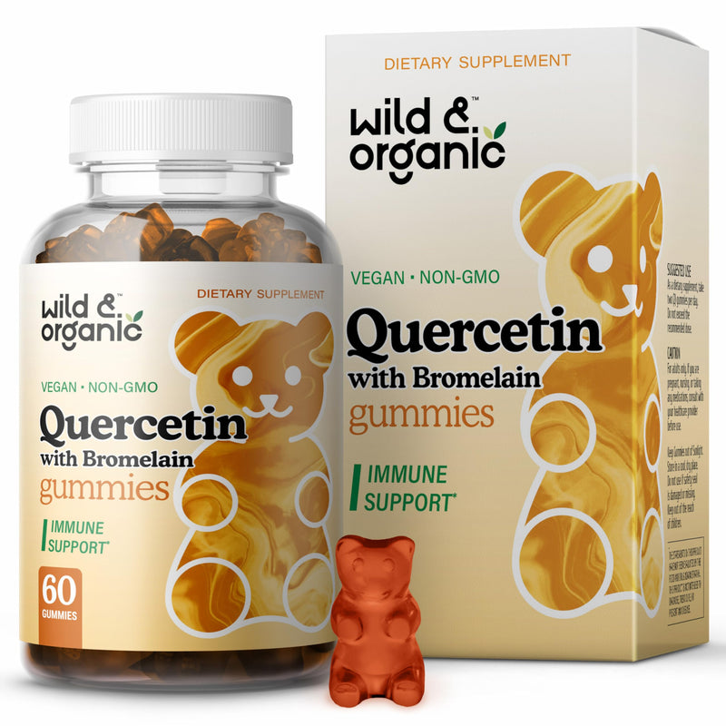 Quercetin with Bromelain Gummies 800mg - Immune Support Supplement Gummies w/ Quercetin Bromelain - Vegan Bromelain Quercetin Supplements for Respiratory Lung Health - 60 Non-GMO Quercetin Gummies - BeesActive Australia