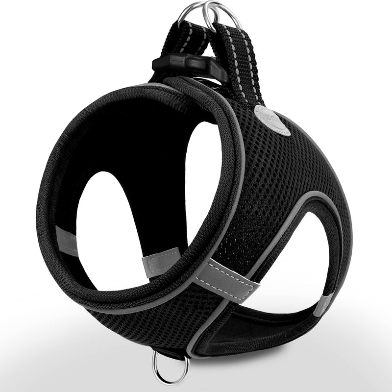 Joytale Small Dog Harness, Breathable Mesh Step-in Vest Harness, Reflective Soft Padded Harnesses Small Sized Dog for Walking, Black, S S--Chest: 15-16.5'' - BeesActive Australia
