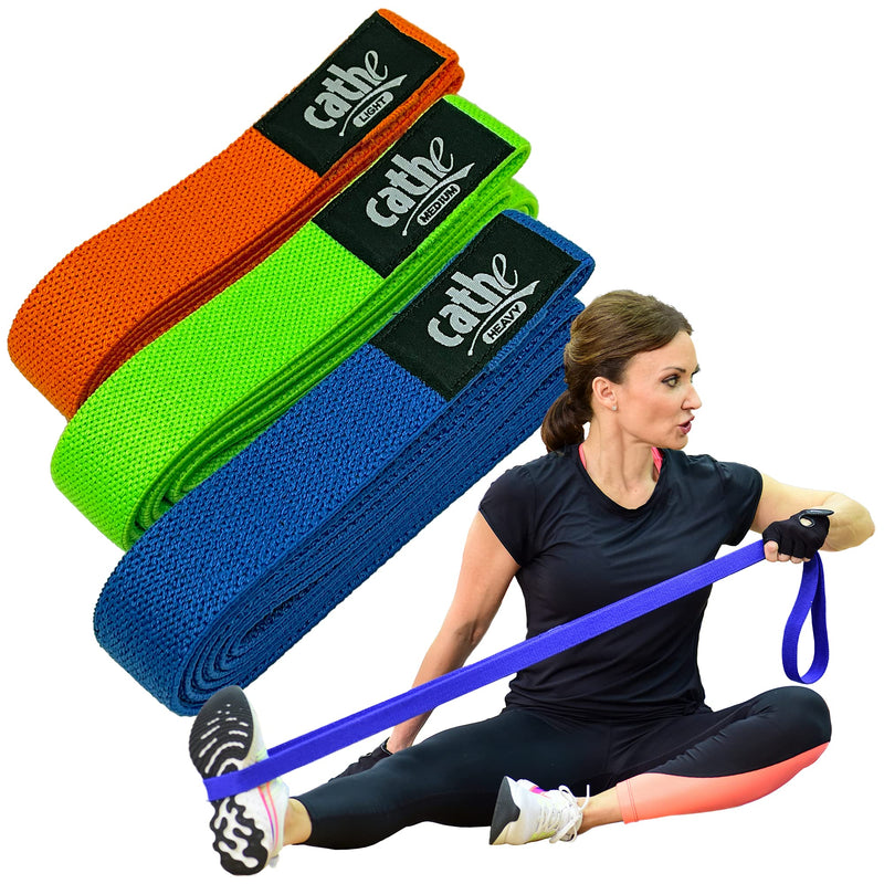 Cathe Boss Bands Set • for Everybody • Take Them Anywhere - Includes Set of 3 Fabric Cloth Boss Bands with Travel Carry Case