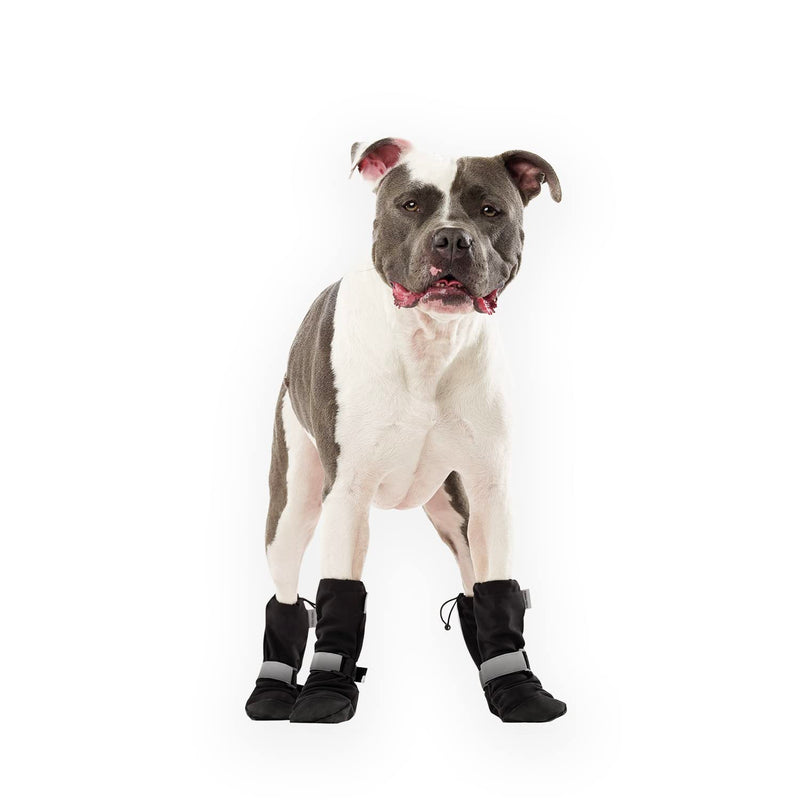Canada Pooch Dog Winter Boots - Paw Protection, Anti-Slip Dog Shoes with Reflective Strap, Easy On for Small Medium Large Dog Booties - Black, Size 1 - BeesActive Australia