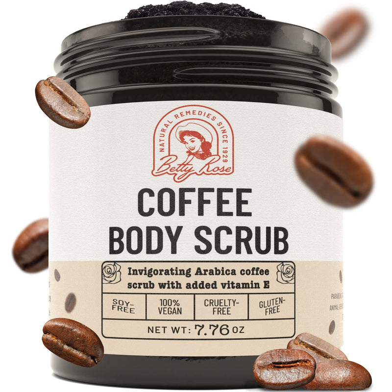 Coffee Body Scrub, Exfoliating Body Scrub, Arabica Coffee with Vitamin E Coffee Scrub, Dead Skin Body Scrubs for Women Exfoliation, Skin Care for Cellulite, Acne & Stretch Marks - BeesActive Australia