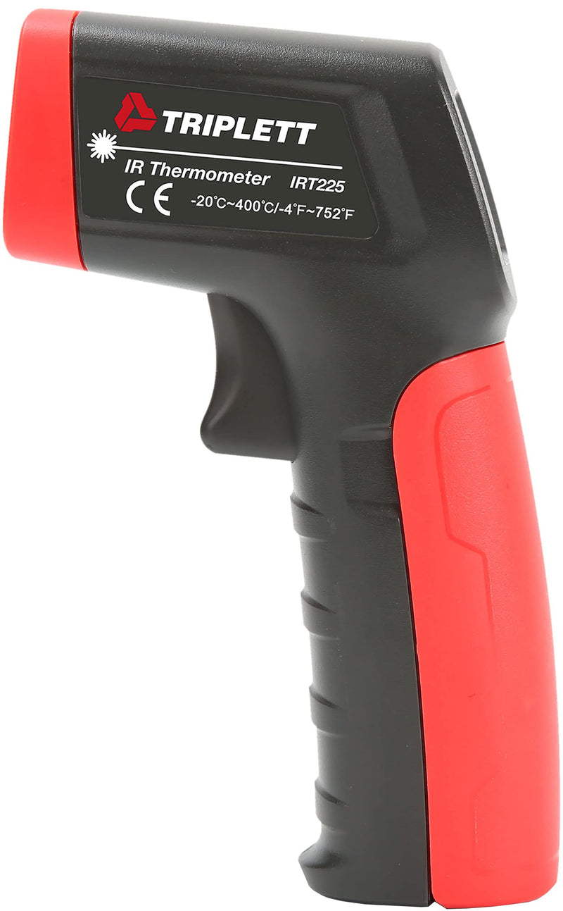 Triplett IRT225 10:1 Non-Contact Mini IR Thermometer, -4 to 752°F (-20 to 400°C)