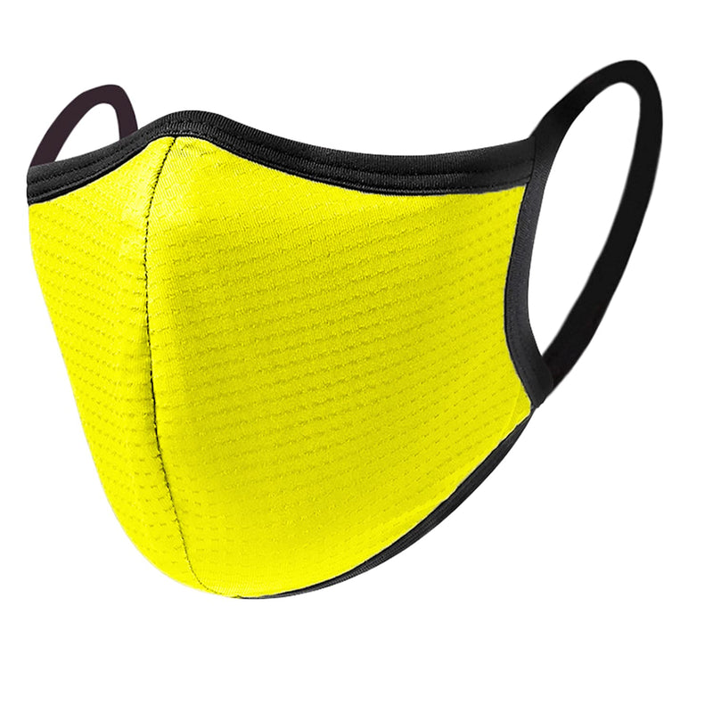 Undergarment Maker Sports Mask, Easy to Converse and Breathe, Comfortable and Stays In Place, Washable 3D Mask, Unisex 1 Count (Pack of 1) Neon Yellow