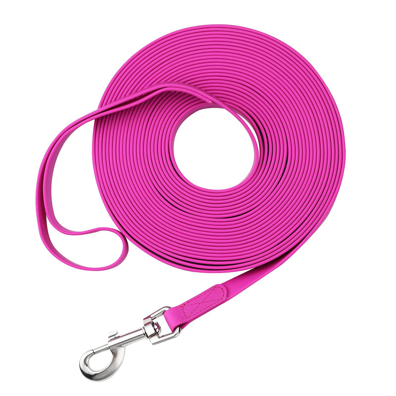 Waterproof Long Leash Durable Dog Recall Training Lead Great for Outdoor Hiking, Training, Yard, Beach and Swimming (Purple, 30ft) Purple - BeesActive Australia