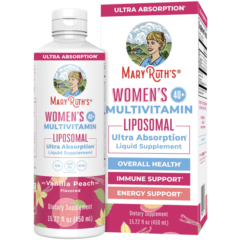MARYRUTH'S Multivitamin Liposomal for Women 40+ | Womens Multivitamin Liposomal | Immune Support Supplement | Menopause Support| Methylated Multivitamin | Vegan | Sugar Free | Non-GMO | 15.22 Fl Oz | 15.22 Fl Oz, Sugar Free