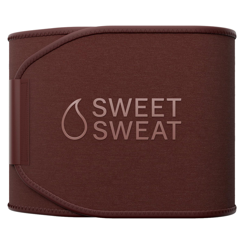 Sweet Sweat Waist Trimmer Toned Series - Premium Sweat Enhancing Fitness Belt for Women & Men - 5 Adjustable Sizes Large Terra