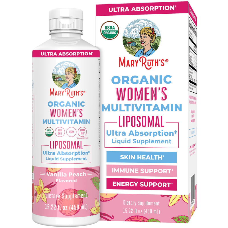 MARYRUTH'S Women's Multivitamin Liposomal, Ultra Absorption, 15.22 Fl Oz | Sugar Free, Immune Support, Ultra Absorption, Ashwagandha, Folate 15.22 Fl Oz (Pack of 1)