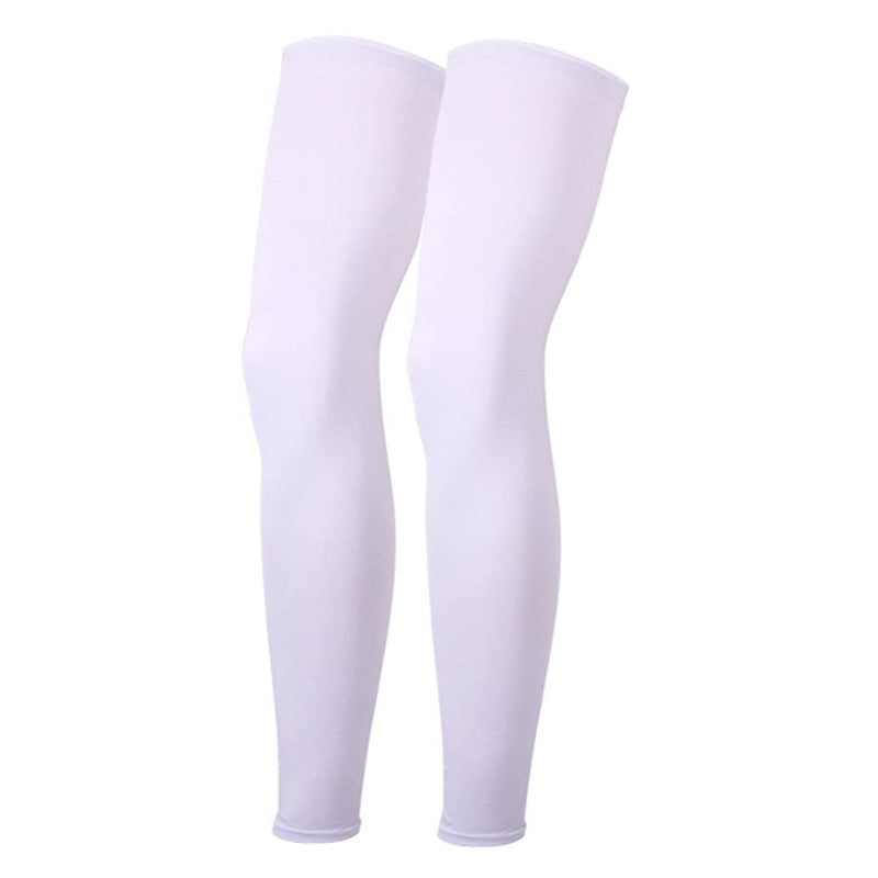 Salome Idea One Pair Compression Full Length Leg Sleeve for Men Women, Running, Basketball White XX-Large - BeesActive Australia
