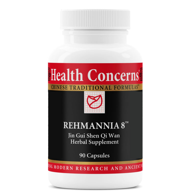 Health Concerns Rehmannia 8 - Kidney Cleanse Detox & Repair Supplement - Back Discomfort & Urinary Tract Health for Women & Men - Traditional Chinese Herbal Root Extract for Backaches - 90 Capsules 90 Count (Pack of 1)