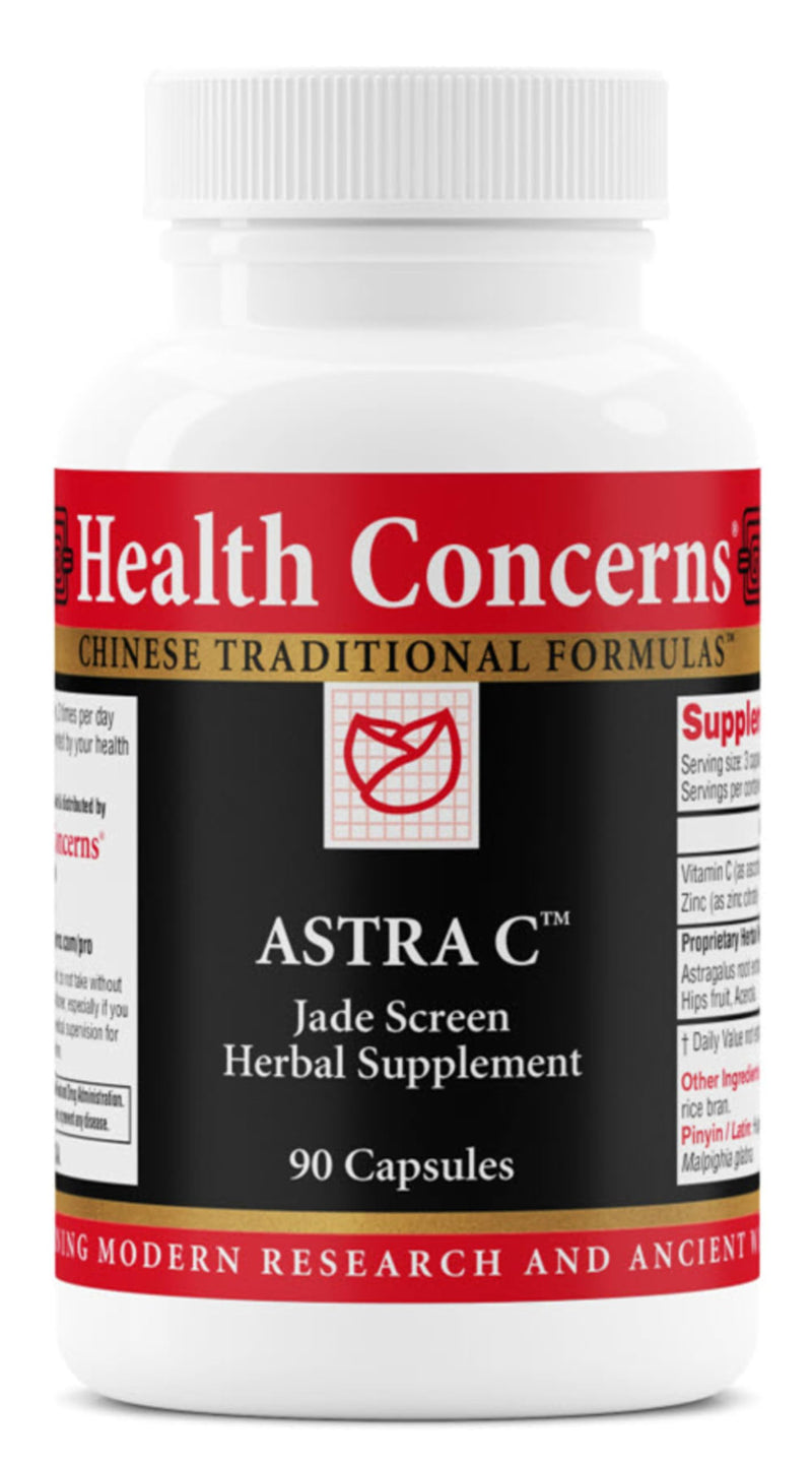 Health Concerns Astra C – Immune Support, Cold Prevention & Antioxidant Formula – Vitamin C, Zinc, Astragalus, Atractylodes, Rose Hips & Acerola – Natural Chinese Herbal Supplement – 90 Capsules 1 Count (Pack of 90)