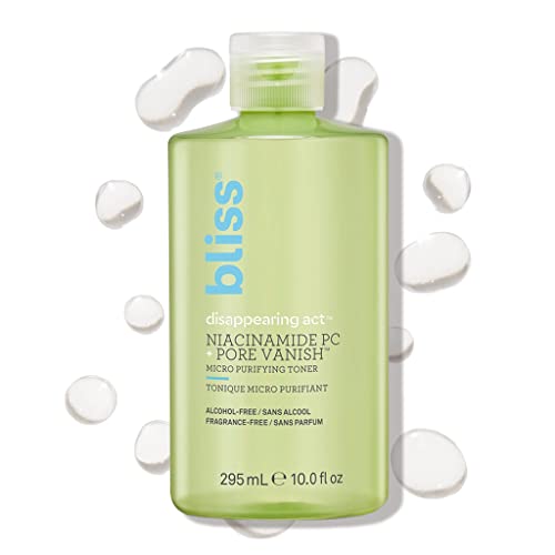 Bliss Disappearing Act Niacinamide Pore Toner - 10 Fl Oz - Soothing Formula Disappearing Act Toner