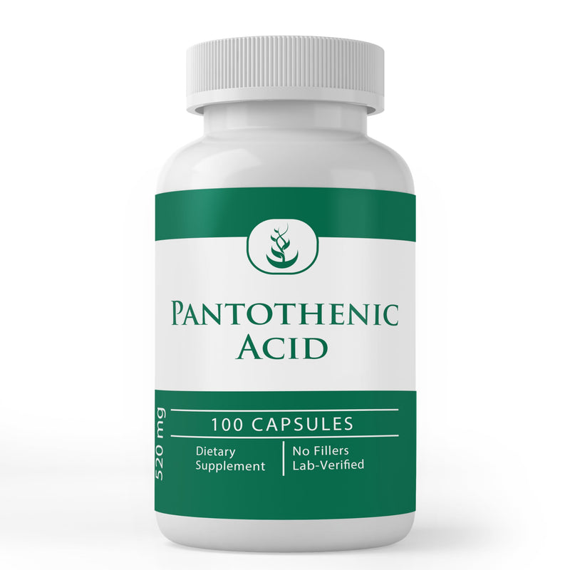 PURE ORIGINAL INGREDIENTS Pantothenic Acid (100 Capsules) Pure, Vitamin B5, Calcium Supplement 1 Count (Pack of 100)