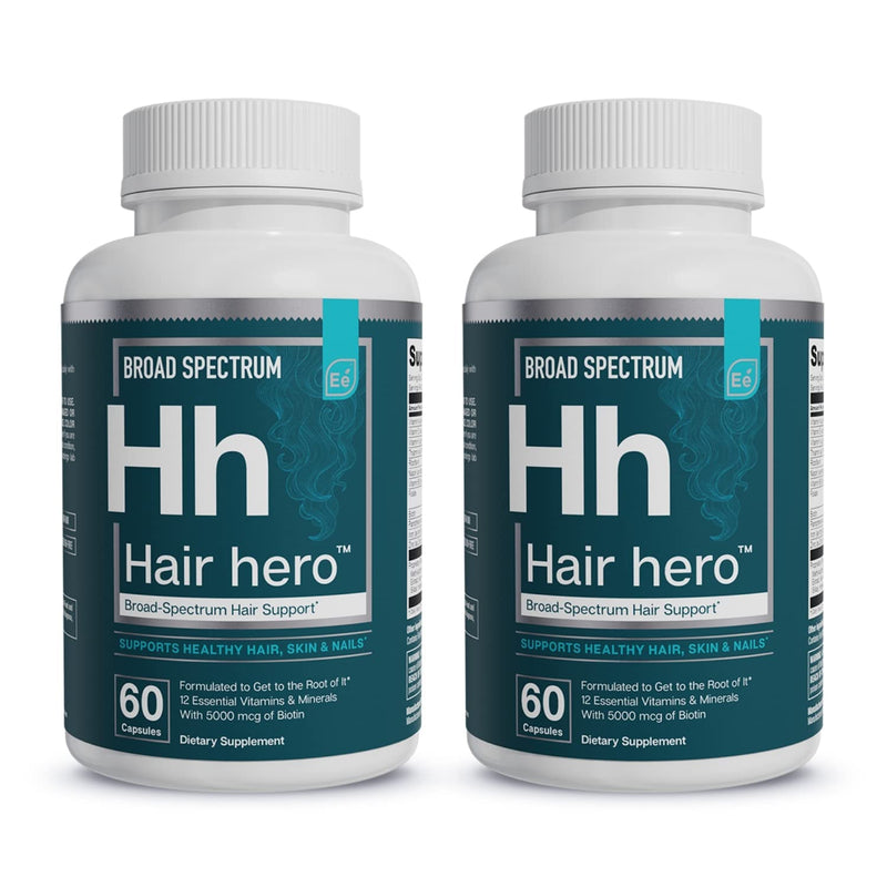 Essential Elements® Hair Hero™ - Hair Vitamins for Men - Broad-Spectrum Support with 5000 mcg Biotin - 60 Count - 30 Servings (2-Pack) 60 Count (Pack of 2)