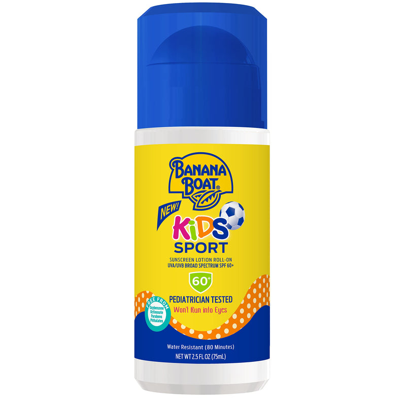 Banana Boat Kids Sport Sunscreen Roll On Lotion SPF 60, 2.5oz | Travel Size Sunscreen for Kids, Kids Roll On Sunscreen, Kids Sunblock, Travel Sunscreen, Sunscreen Stick, Kids Sunscreen SPF 60, 2.5oz Kids Roll-On - BeesActive Australia