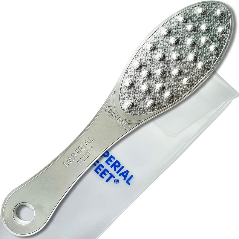Stainless Steel Foot Scraper | Professional Double-Sided Foot File Callus Remover for Feet | Foot Rasp Scrubber for Wet Or Dry Skin | Easy to Clean Pedicure Tool, Heel Grater for Feet - BeesActive Australia