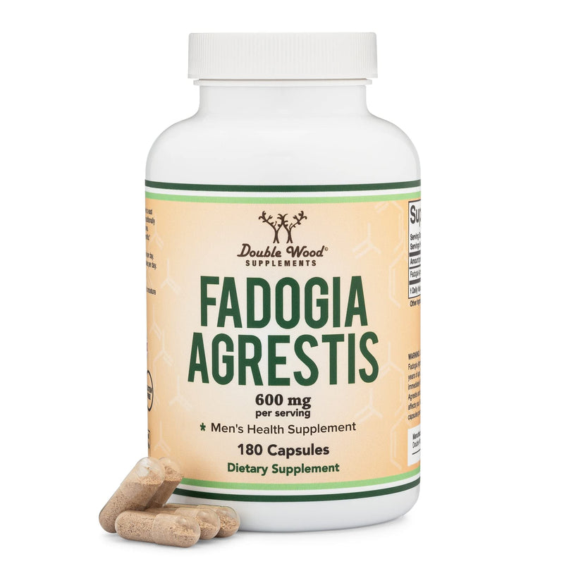 Fadogia Agrestis 600mg Per Serving (180 Capsules) Powerful Extract to Support Athletic Performance, Test Booster for Muscle Growth (Manufactured and Third Party Tested in The USA) by Double Wood - BeesActive Australia