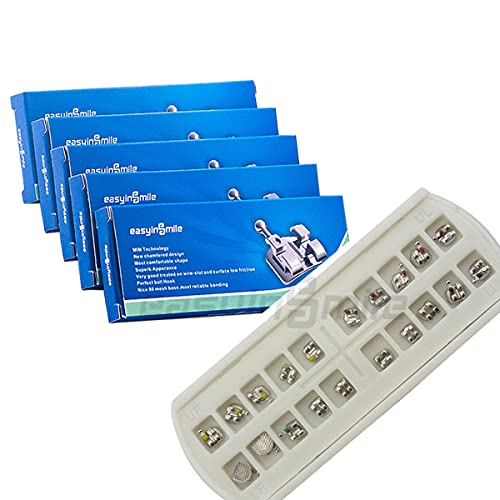 Easyinsmile 20PCS/Pack Dental Orthodontic Metal MINI Bracket Braces (5Pack Roth-022.3.4.5) 5Pack ROTH-022.3.4.5