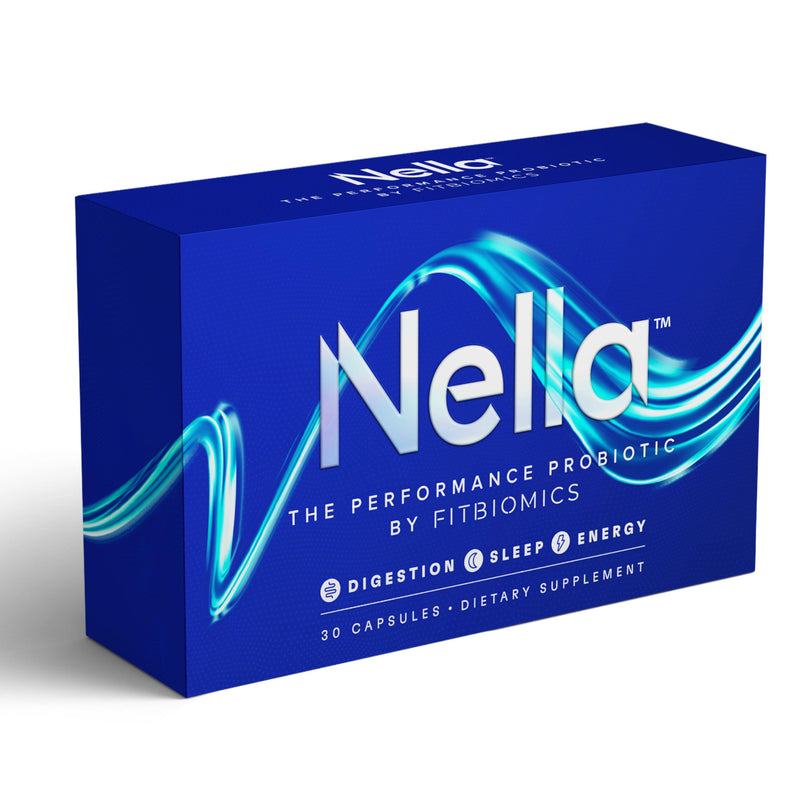 Nella Gut Health Supplements for Women & Men (30 Capsules), Energy Boosting Probiotics for Digestive Health, 3 Strains, Daily Probiotic Pills, Supports Workout & Recovery Nella