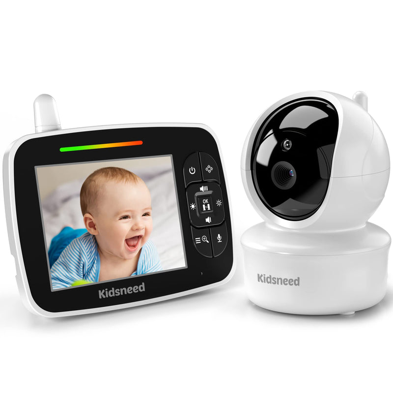 Kidsneed Baby Monitor - 3.5 Inch Video Baby Monitor with Remote Control Pan& Tilt &Zoom Camera, Two-Way Audio, Night Vision, Temperature Monitoring, Lullabies, 960ft Long Range 935A - BeesActive Australia