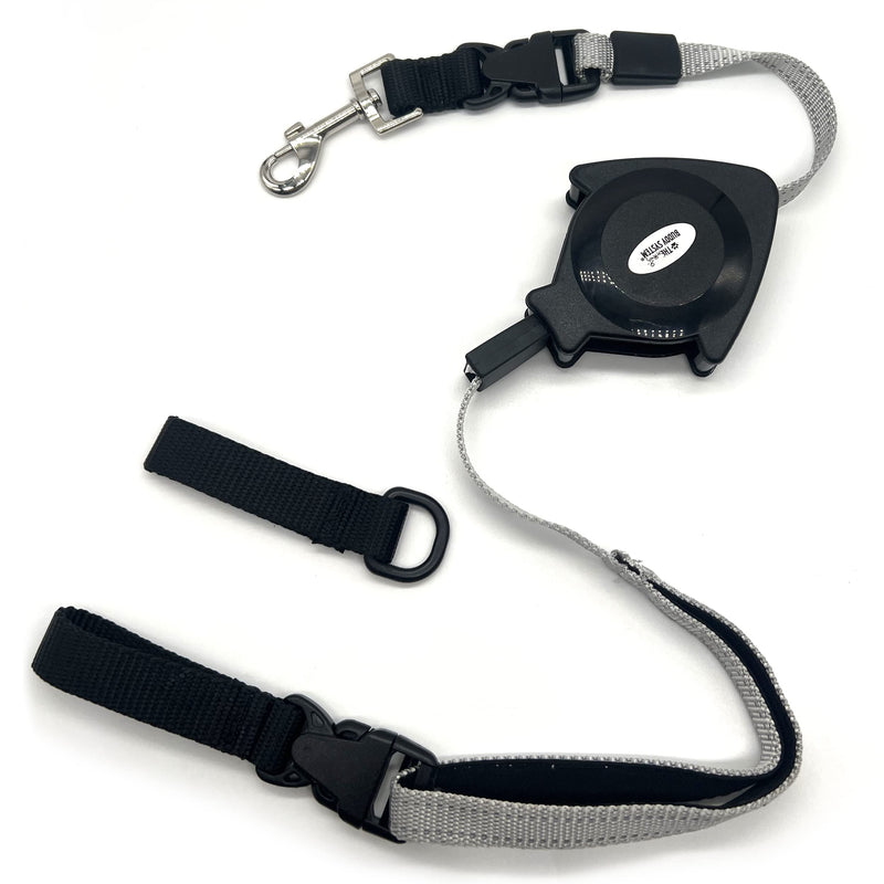 The Buddy System Retract A Buddy - Retractable Hands Free Waist Belt Leash for Walking, Jogging, Running, Hiking and Training Small Dogs Retractable leash Small Dog Black - BeesActive Australia