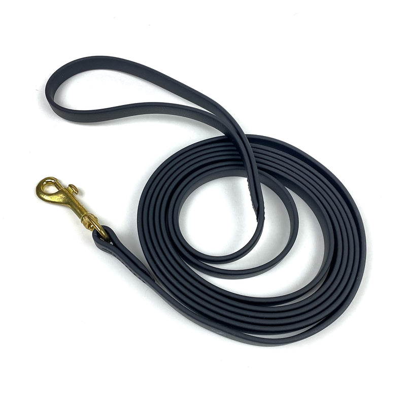 Gummy K9 Biothane Long Line Leash for Dogs, 10,15,20 and 32.5 Feet, Walking Tracking Training Service - Washable Waterproof Lead for Working K9 Groups, Dog and Puppy Owners Black 3/8" x 15ft - BeesActive Australia