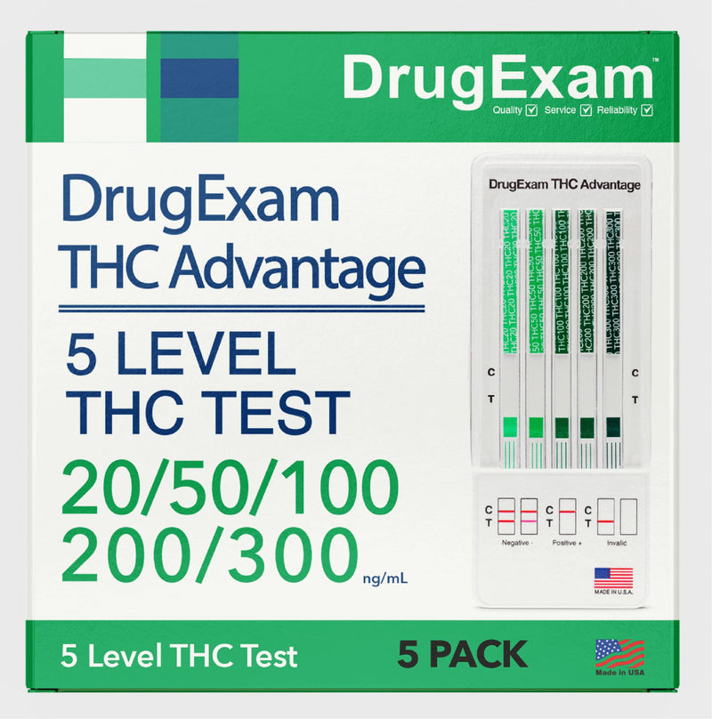 5 Pack - DrugExam Marijuana Test Dip Card. Cannabinoids Testing Test. Rapid Test Dip Cards.Individually Packed. Detailed Instructions Included. Easy to Use. 5 - BeesActive Australia