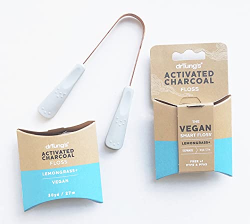DrTung's Activated Charcoal Floss and Copper Tongue Cleaner