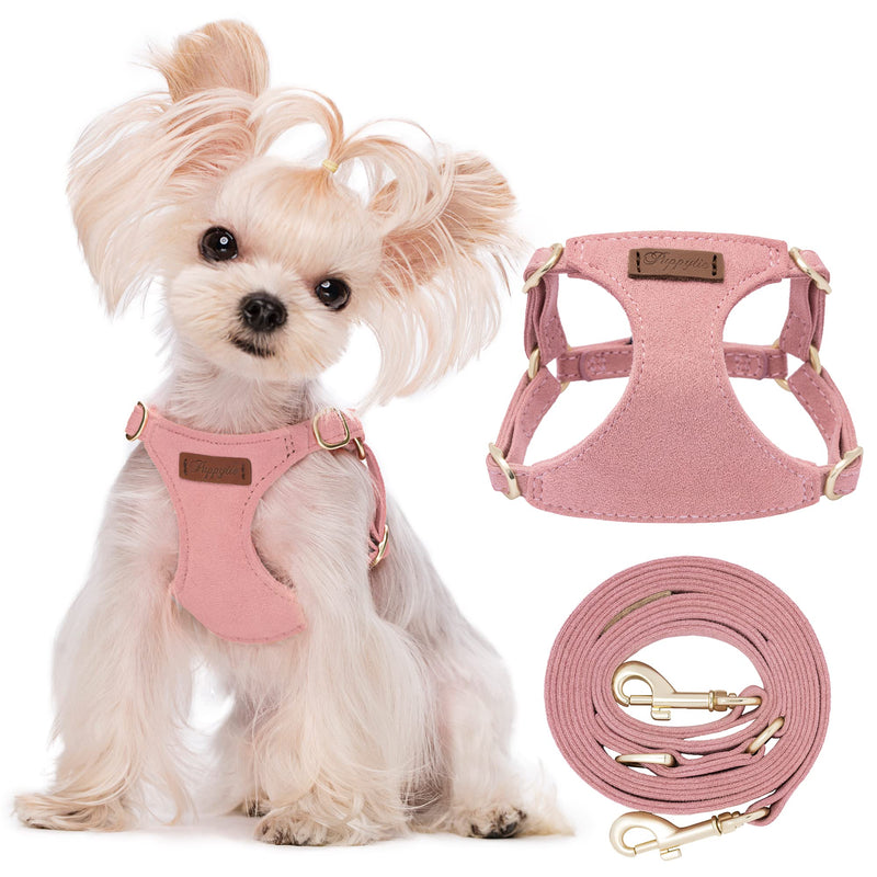 Puppytie No Pull xs Dog Harness with Multifunction Dog Leash,Soft Adjustable No Choke Escape Proof Pet Harness Vest,Pink,XS A-Pink XS(4.5-11lb） - BeesActive Australia