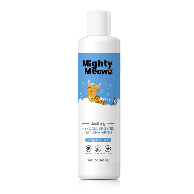 Soothing Hypoallergenic Cat Shampoo – Easy at-home Cat Grooming | Deodorizes | Gentle & Anti-itch | Natural & Allergy-safe Cat Shampoo Sensitive Skin – Fragrance Free | 9 fl oz - BeesActive Australia