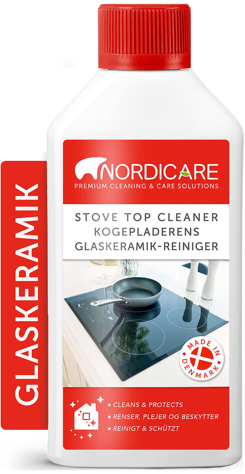 Nordicare Stove Top Cleaner Glass Ceramic - Induction Cooktop Cleaner Polish And Protector For Everyday Use - No Scrubbing Pad Needed - Leaves Protective Film - Made In Denmark (16.9oz) 16.9 - BeesActive Australia