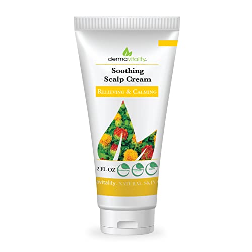 Dermavitality Soothing Moisturizing Scalp Cream Natural Organic Lotion for to moisturize and soothe scalp – 2 Ounces