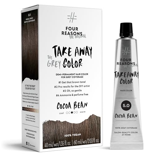 FOUR REASONS Root Touch Up Hair Color Dye - Cocoa Bean 5.0, Demi Permanent 5.0 COCOA BEAN