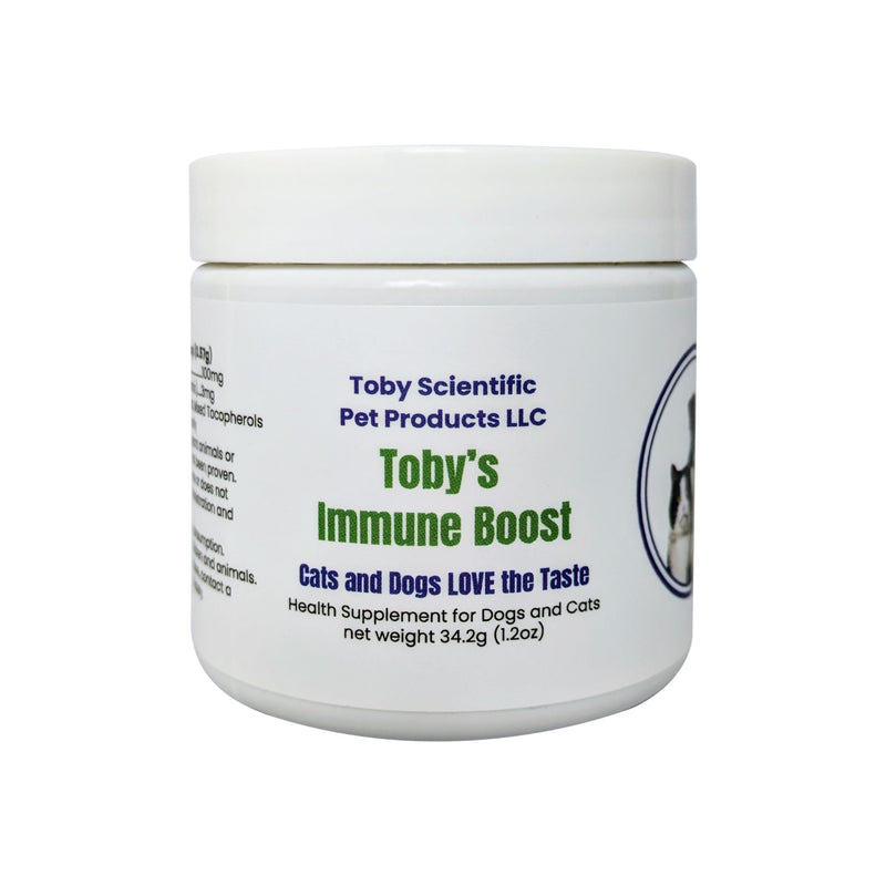 Toby's Immune Boost - Easy to Administer Tasty Powder for All Dogs and Cats - Methylcobalamin B12 for Nerve and Anti-Inflammatory Support - D-Mannose for Urinary and UTI Health - They Love The Taste!