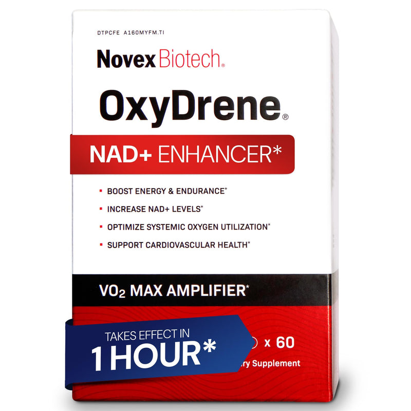 Novex Biotech Oxydrene | NAD+ Support | Vo2 Max Boost | Energy + Endurance 60 Count (Pack of 1)