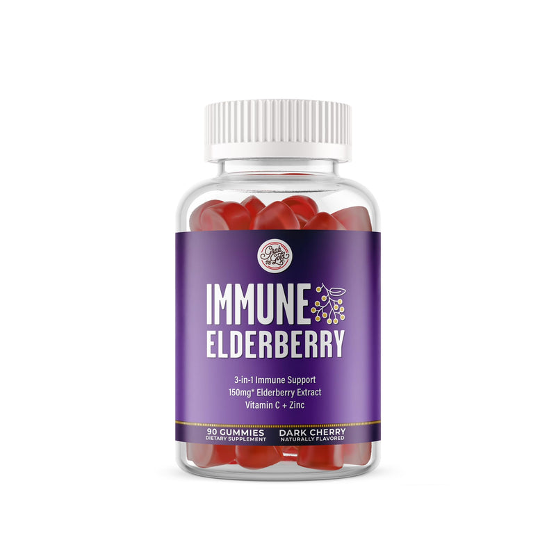 Grab The Gold Immunity Gummies Elderberry Vitamin C Zinc 90 Count