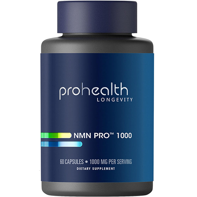 ProHealth NMN Pro 1000 (60 Capsules) Clinically Studied Uthever NMN. NAD+ Precursor for Cellular Energy, Mitochondrial Support & Healthy Aging. USA Manufactured, Triple Lab-Tested 60 Count (Pack of 1)