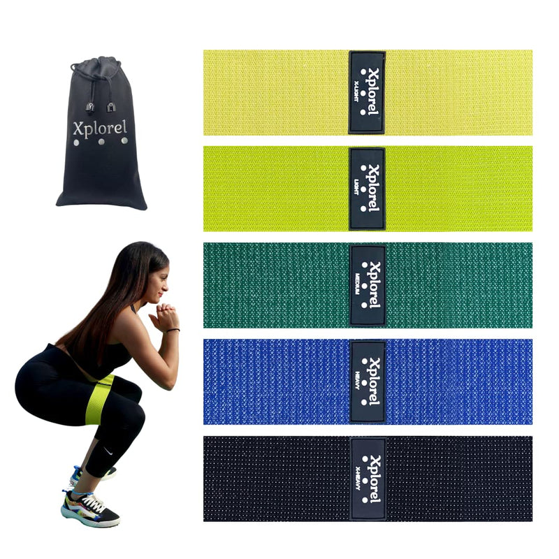 Resistance Bands w/Carrying Bag, Workout Book & Fitness Planner for Working Out-Heavy Duty Strength Training Bands Set w/ 5 Resistance Levels-Stretch Bands for Physical Therapy Green