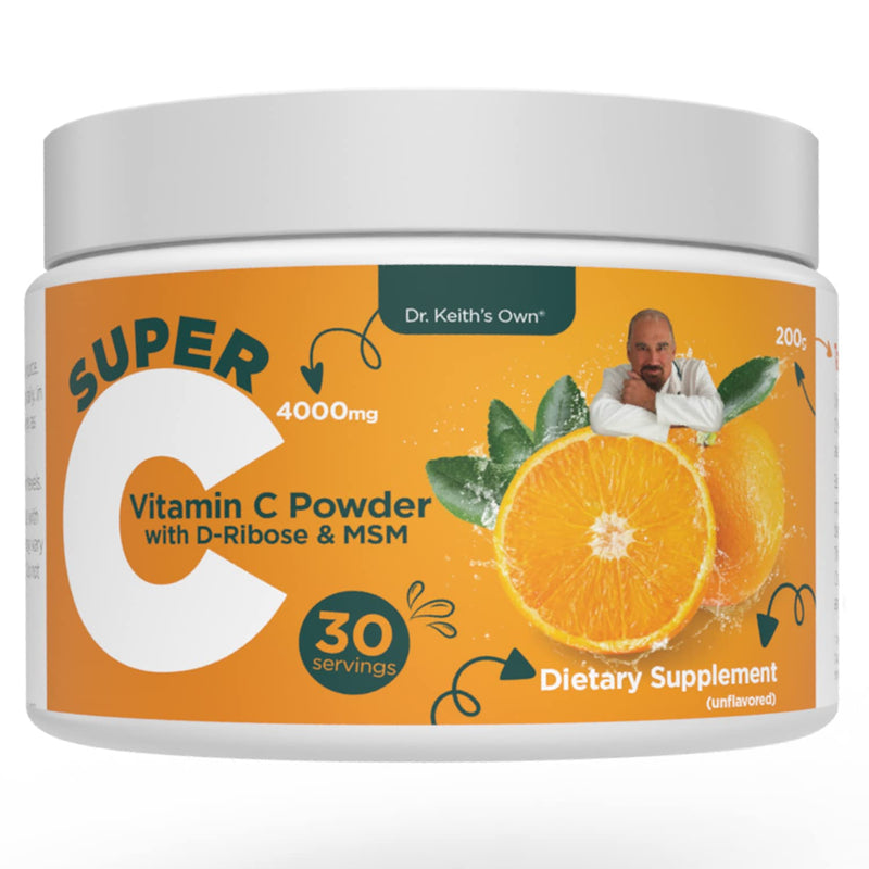 Dr. Keith's Own Buffered Vitamin C Powder 4000mg, Glycine & MSM 200g 1