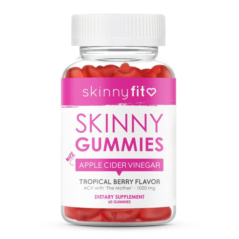 SkinnyFit Skinny Gummies Apple Cider Vinegar Gummies w/ The Mother, Healthy Weight, Immune Support, Vitamin B9, B12, Beetroot, Pomegranate, Vegan-Friendly, 60 Count - BeesActive Australia