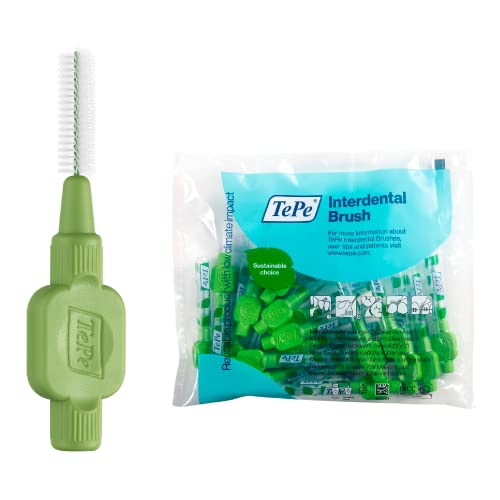 TePe Interdental Brushes Original | Size 5-0.8mm | 1 Pack of 20 Brushes (Green) 0.8 mm Green