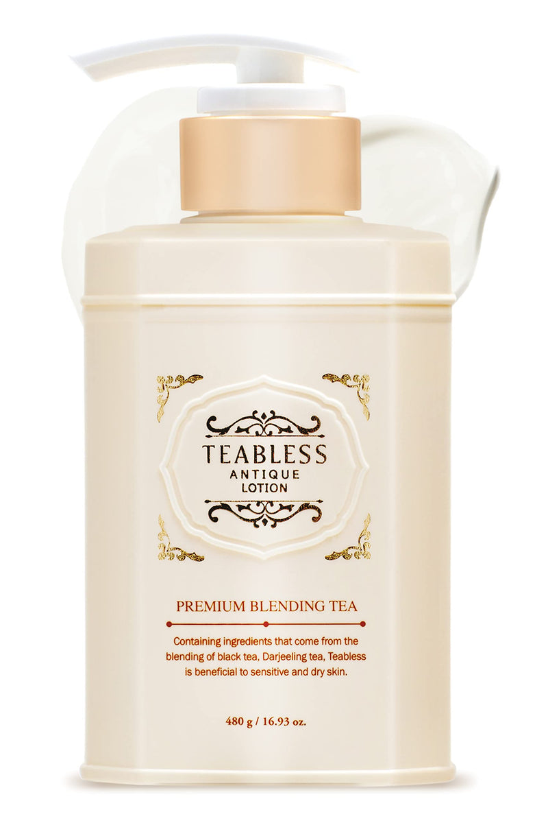 TEABLESS Antique Lotion 480ml | Face Moisturizer and Body Lotion for Men and Women | Korean Moisturizer Face and Body Skin Care Products | Skin Barrier Repair, Dry Skin, and Sensitive Skin Lotion - BeesActive Australia