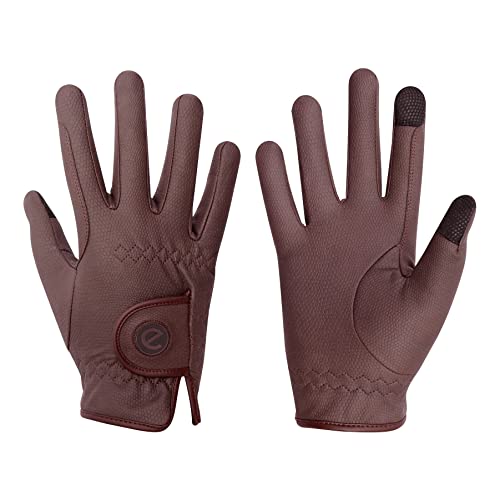 eGlove eQUEST GripPro Winter Edition - Thermal Lined Horse Riding Gloves - Touchscreen Friendly! X-Large Brown - BeesActive Australia