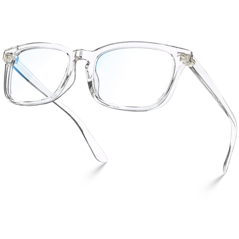 VISOONE Blue Light Blocking Glasses Square with Anti Computer Glare for Gaming Women and Men MONTANA Clear - BeesActive Australia