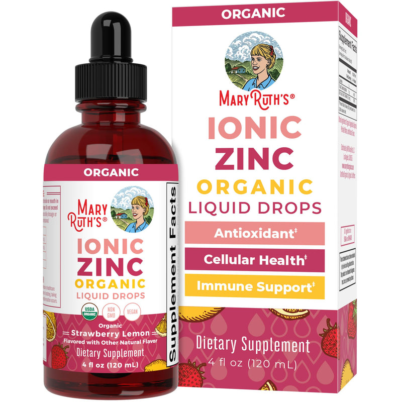 MaryRuth Organics Strawberry Lemon Ionic Zinc, 4 FZ - BeesActive Australia
