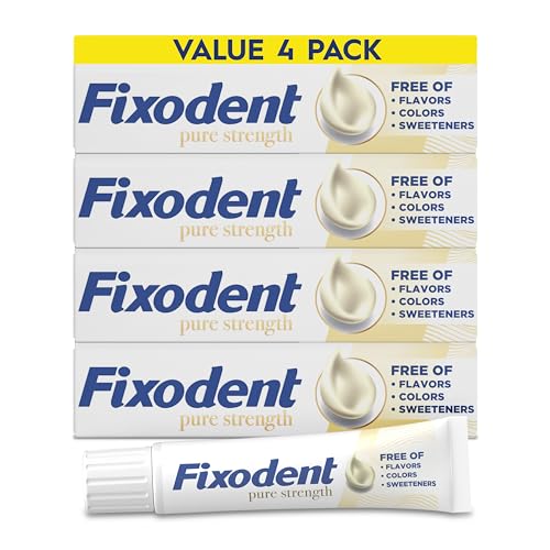 Fixodent Pure Strength Secure Denture Adhesive 2.4oz (Pack of 4) 2.4oz (Pack of 4)