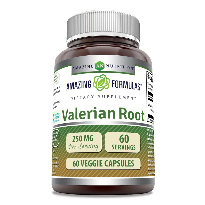 Amazing Formulas Valerian Root 4:1 Extract Supplement | 250 Mg | 1000 Mg Equivalent | 60 Veggie Capsules | Non-GMO | Gluten Free | Made in USA - BeesActive Australia