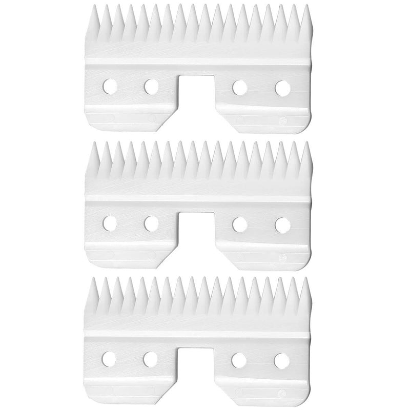 WAHFOX 3pcs fast feed ceramic blades for Oster Fast Feed Clipper Oster A5 Fast Feed Ceramic Blades Fast Feed replacement blade A5 replacement blade (3PCS) - BeesActive Australia